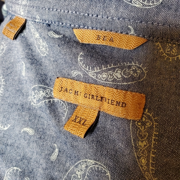 Jachs Girlfriend, Blue & Teal Button Down - Picture 5 of 6